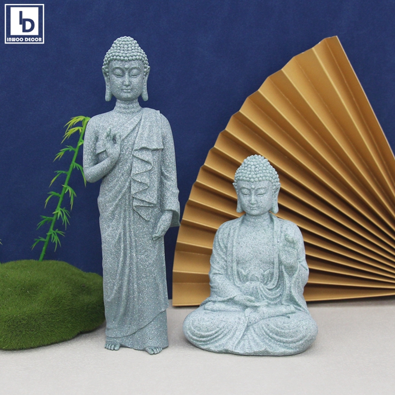 Bonsai Garden Thailand - ストーン仏,小さなモンクスの彫像,盆栽,家の装飾,タイ