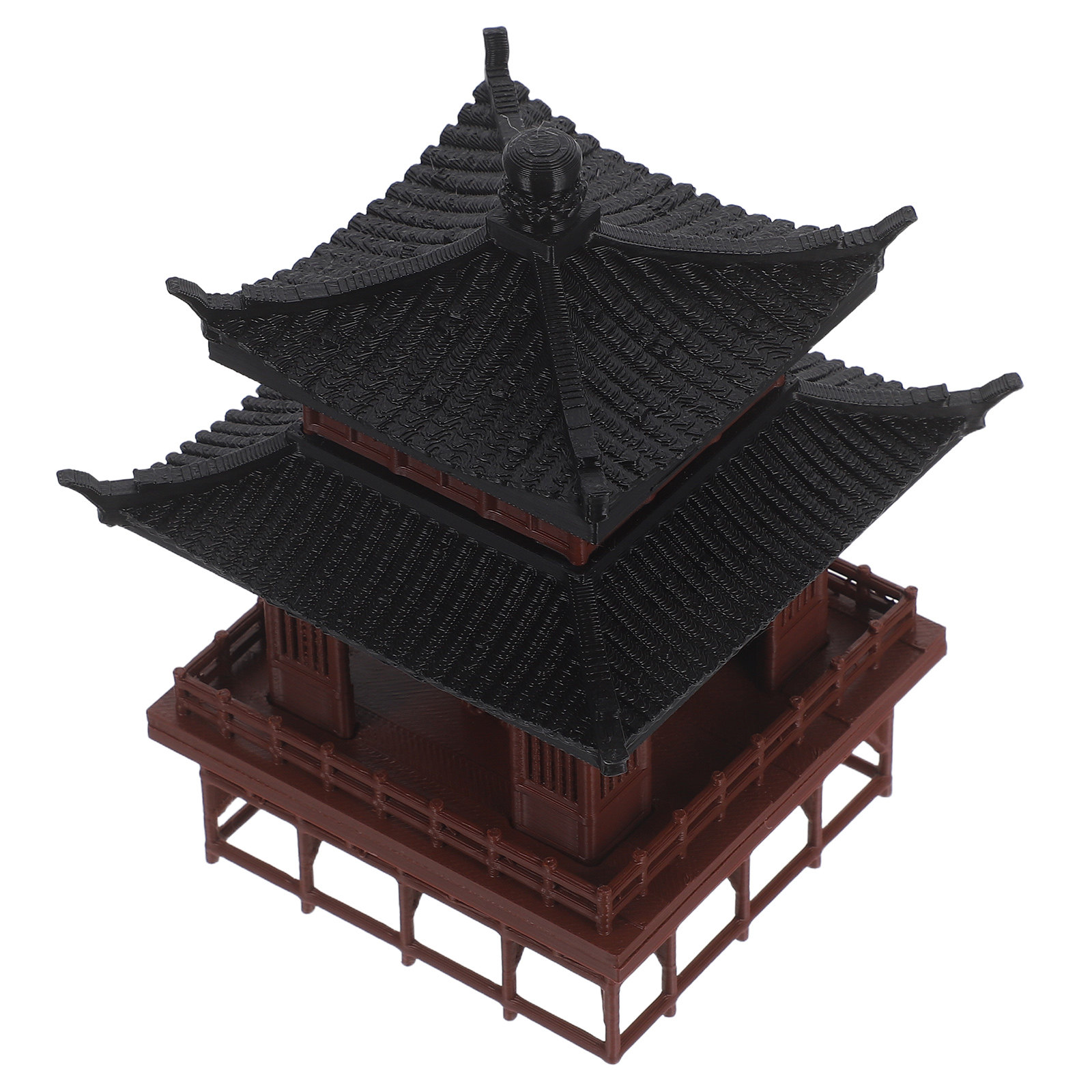 Bonsai Garden Set Up - コンパクトなミニチュアパビリオンオーナメント。水槽、テラリウム、盆栽、庭、デスクなどの装飾に最適な、精巧なアジア建築様式の彫刻。