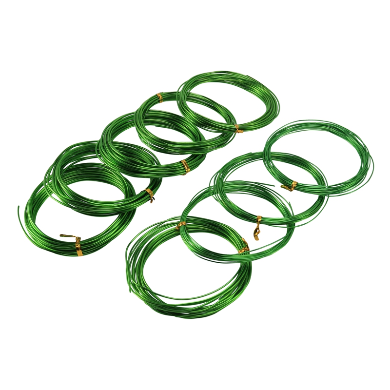 Bonsai Wire Aluminum - 盆栽トレーニングワイヤー,3つのサイズ (1.0mm,1.5mm,2.0mm) の陽極酸化アルミニウムカーボンワイヤーを備えた9ロール,黒,合計147フィート