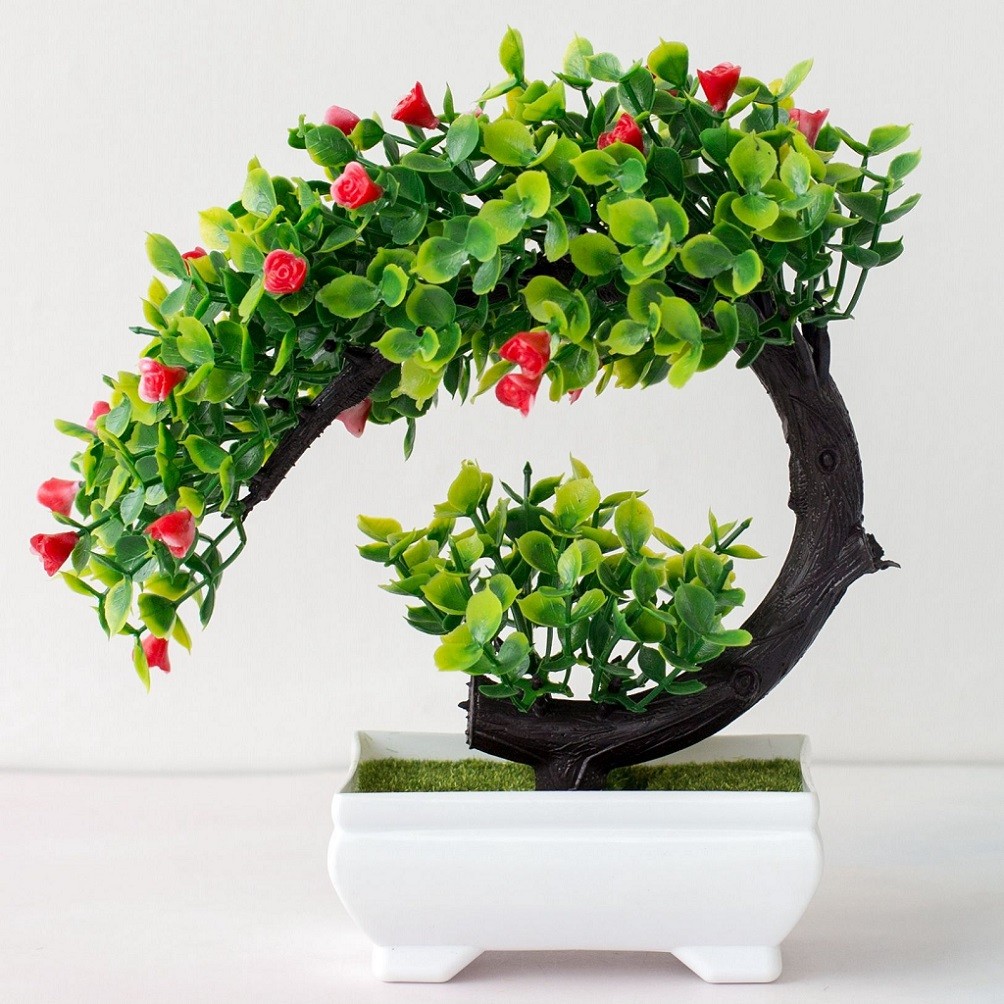 家庭用人工鉢植え植物、木の装飾、ディスプレイ、造花、庭、リビ - Bonsai Garden China のレビューと価格