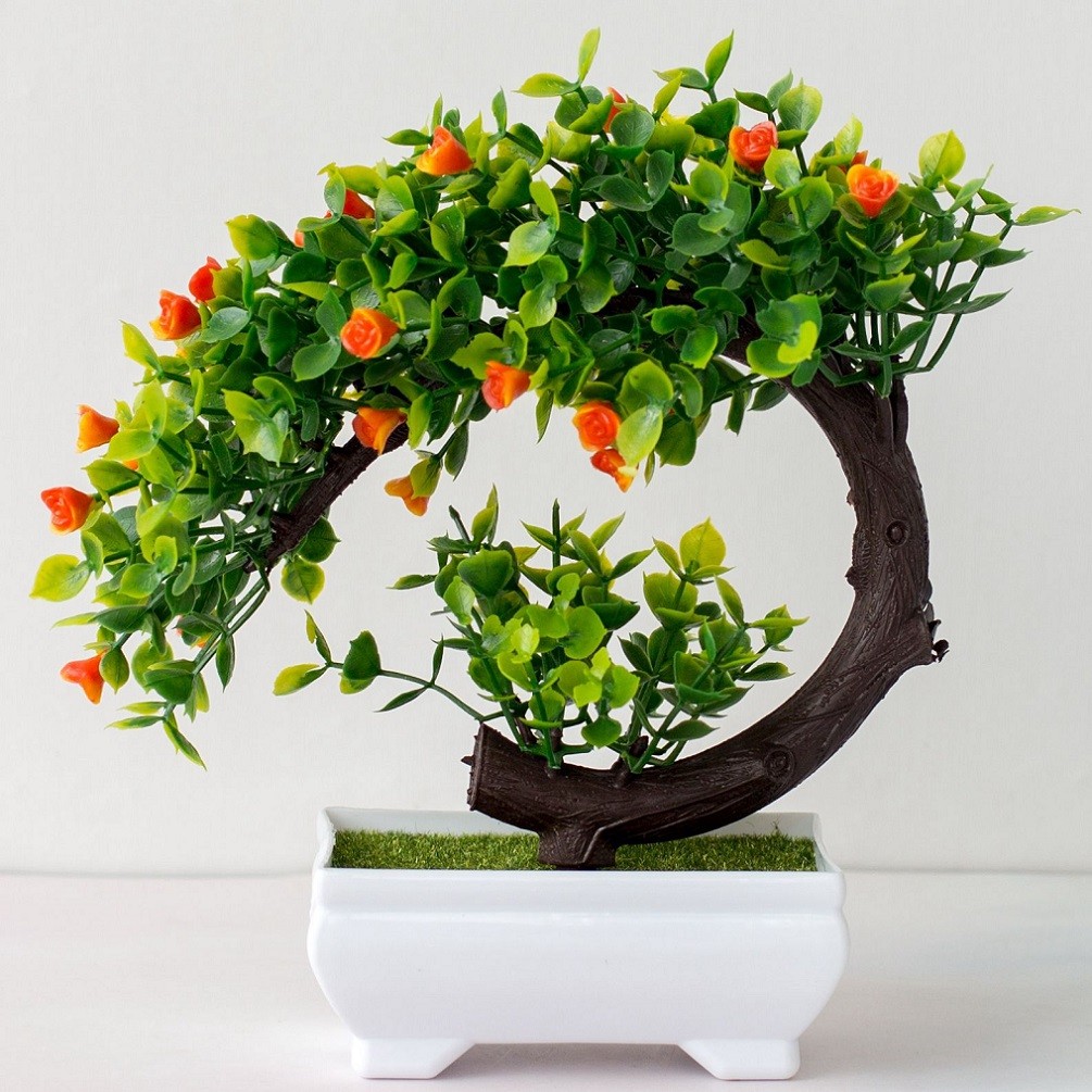 家庭用人工鉢植え植物、木の装飾、ディスプレイ、造花、庭、リビ - Bonsai Garden China のレビューと価格