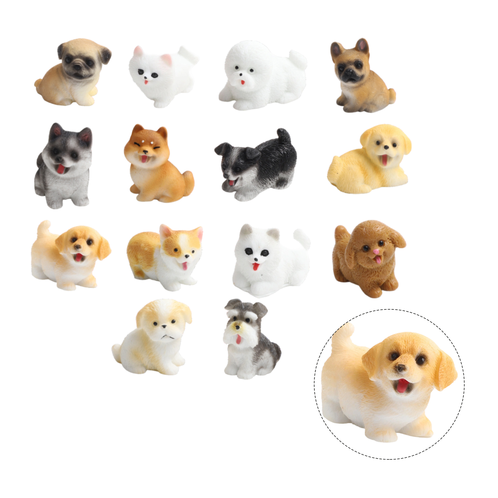 妖精の庭の装飾品 ミニチュア犬の置物 細部にこだわった盆栽セ - Bonsai Garden Set Up のレビューと価格