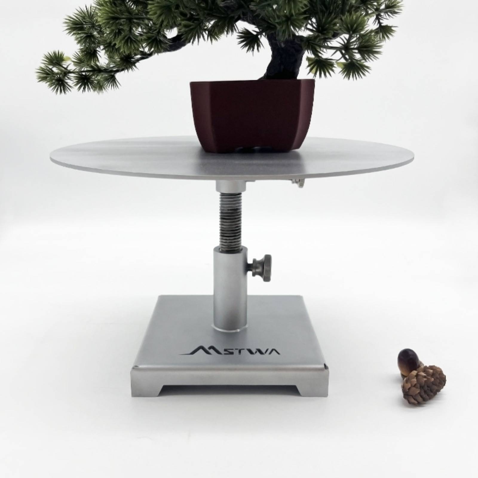 調整可能な昇降機能付きステンレス製盆栽台、頑丈で滑らかな回転 - Us Bonsai Garden のレビューと価格