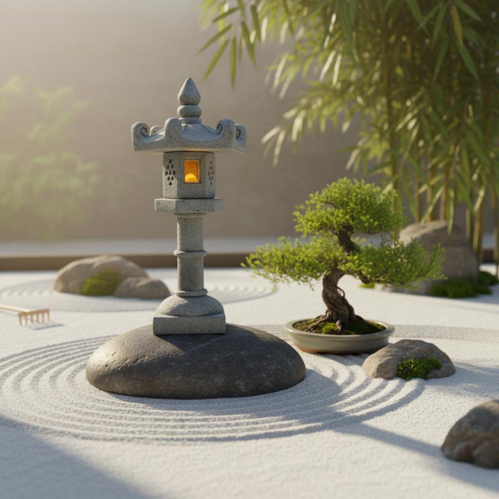 造園用ランタン 日本のランタン 石製卓上ミニチュア風景飾り  - Us Bonsai Garden のレビューと価格