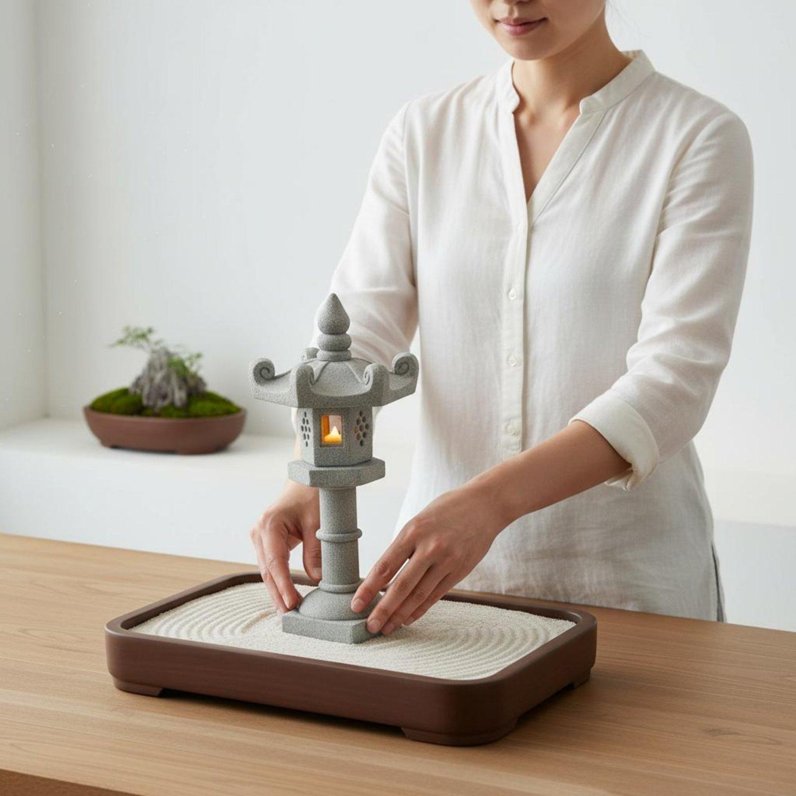造園用ランタン 日本のランタン 石製卓上ミニチュア風景飾り  - Us Bonsai Garden のレビューと価格