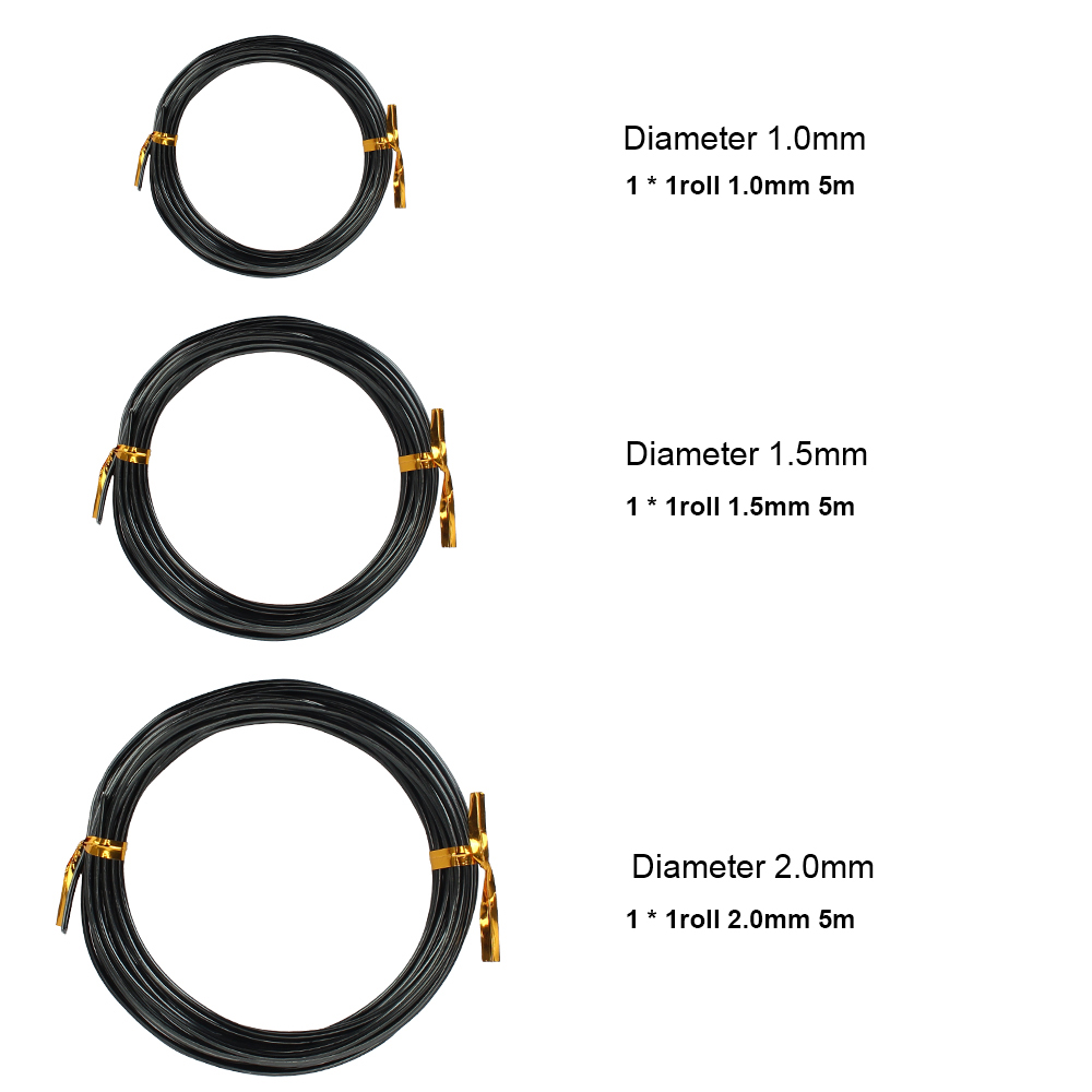 3種類の太さ（1.0mm、1.5mm、2.0mm）の陽極酸化 - Bonsai Wire Aluminum のレビューと価格