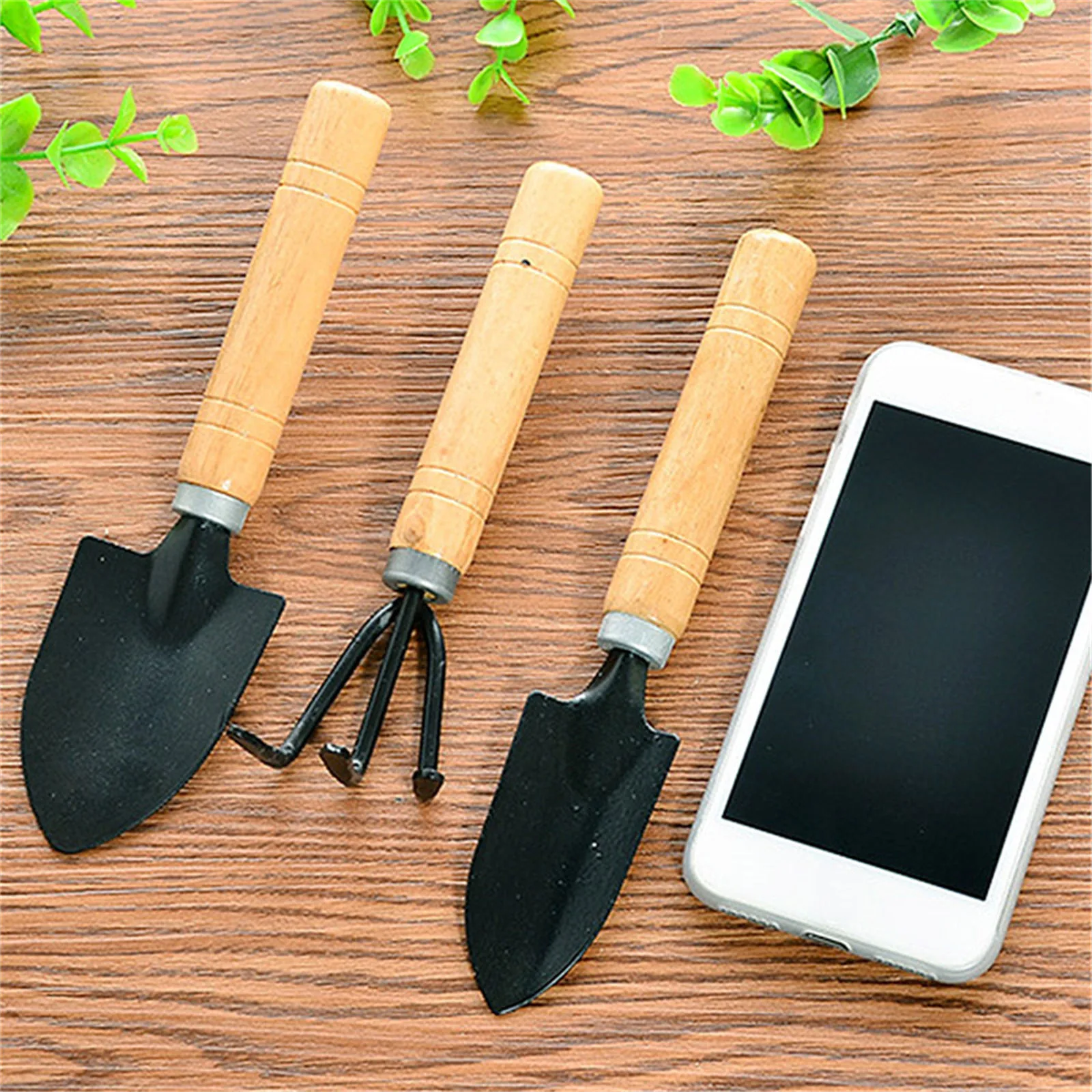 3ピースミニガーデンツールセット、多肉植物盆栽の手入れ用木製 - Bonsai Tool Set のレビューと価格