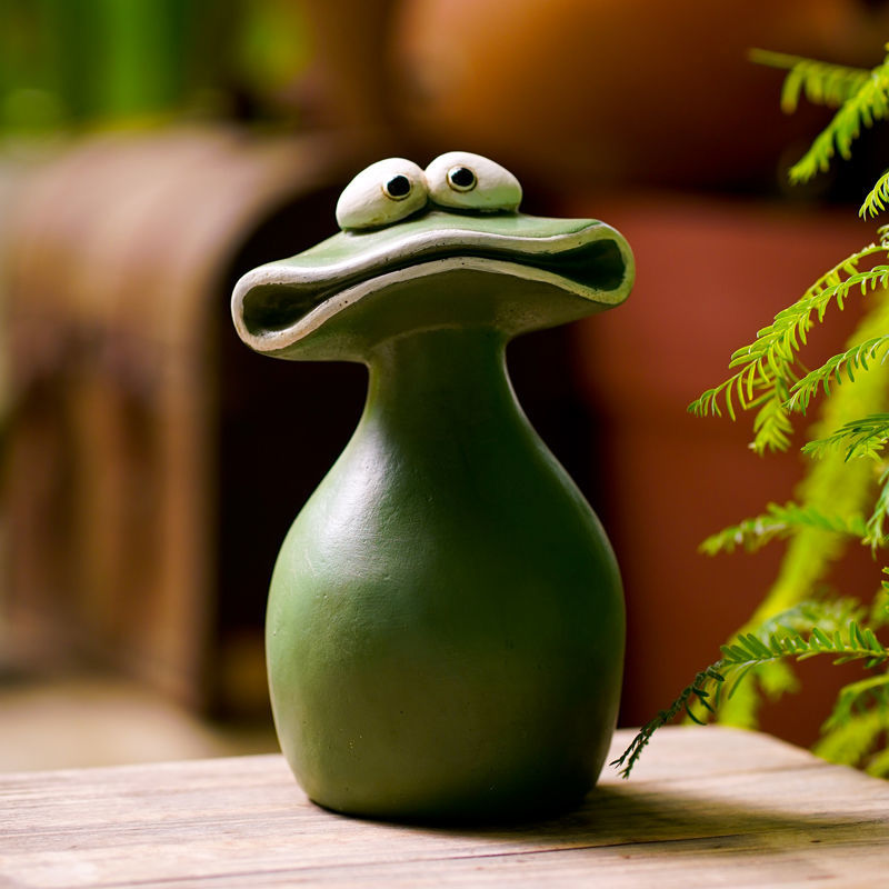 漫画風大きな口のカエル ガーデン多肉植物盆栽 マイクロランド - Bonsai Garden China のレビューと価格