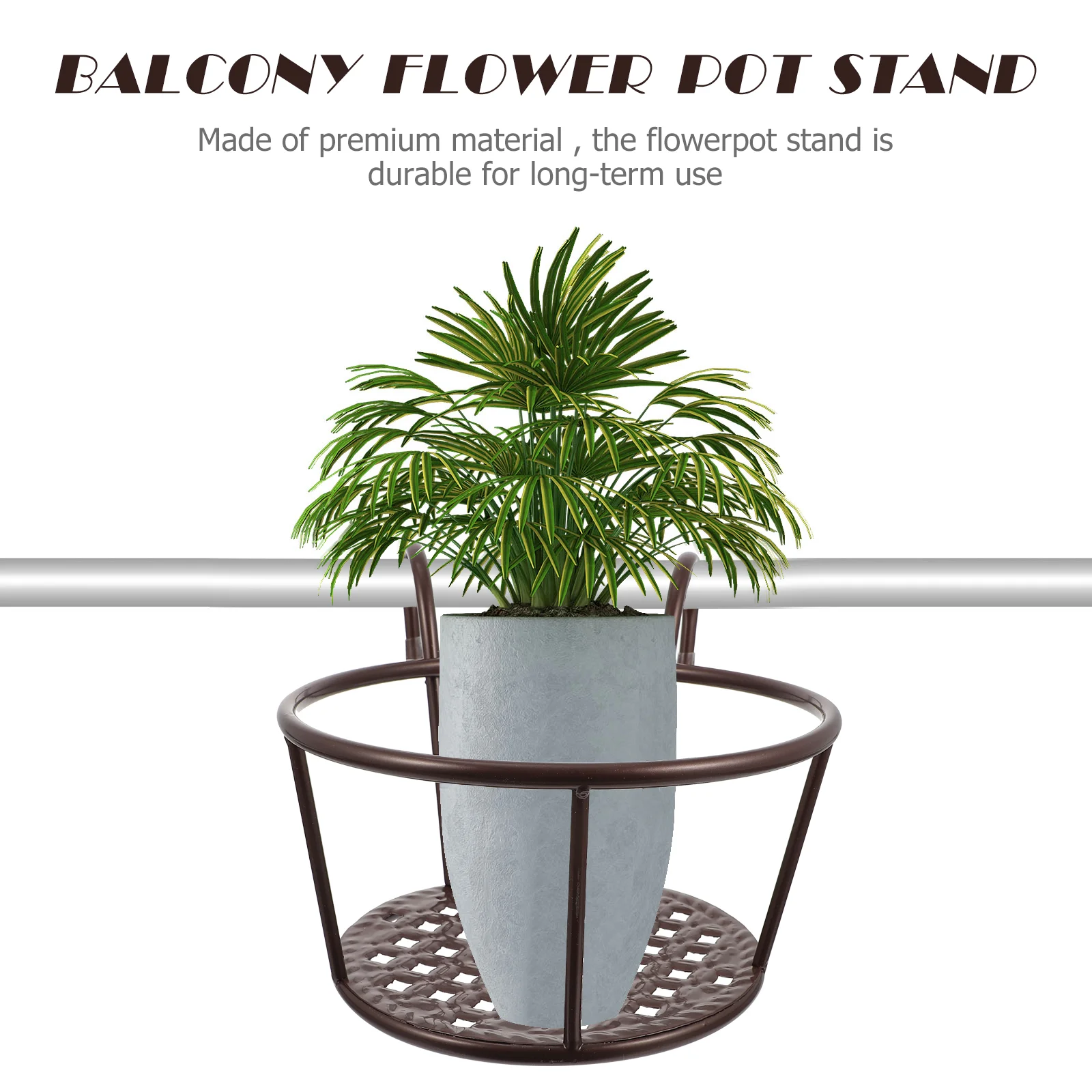 2個セット アイアン製 植木鉢スタンド 壁掛け バルコニー  - Bonsai Garden China のレビューと価格