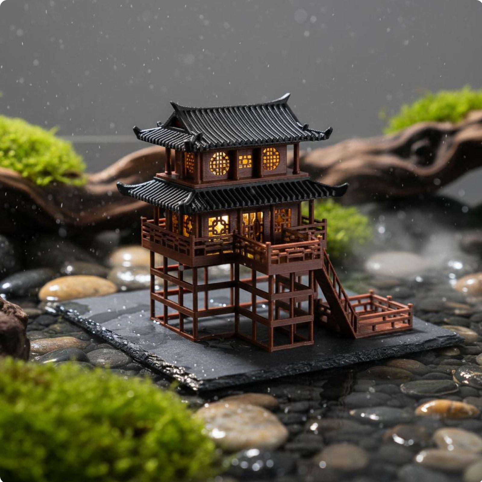 盆栽ハウス卓上プラスチック製パゴダミニマイクロ風景ホームアク - Us Bonsai Garden のレビューと価格